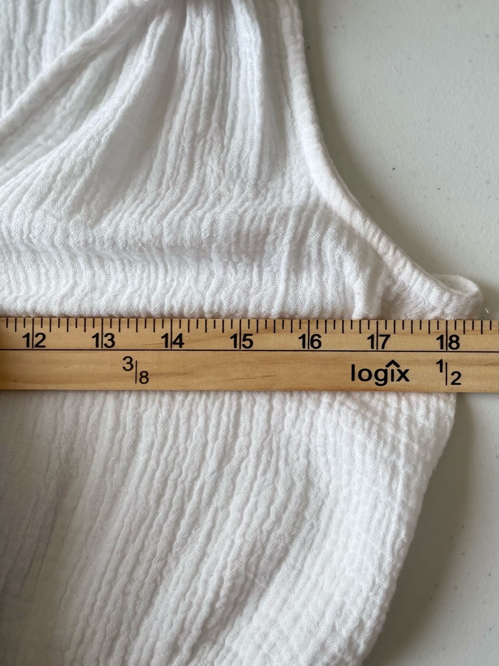 Joie White 100% Cotton Gauze Sleeveless Mini Dress | Ruffle Collar | Size Medium - Picture 6 of 7